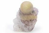 Botryoidal Yellow Fluorite on Quartz & Amethyst - India #306002-1